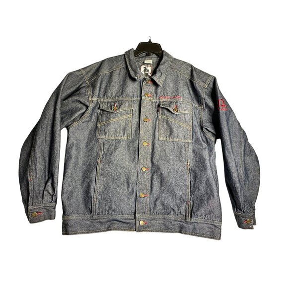 DAMANI DADA Dark Denim Trucker Jacket Mens XXL 2XL - Picture 1 of 6